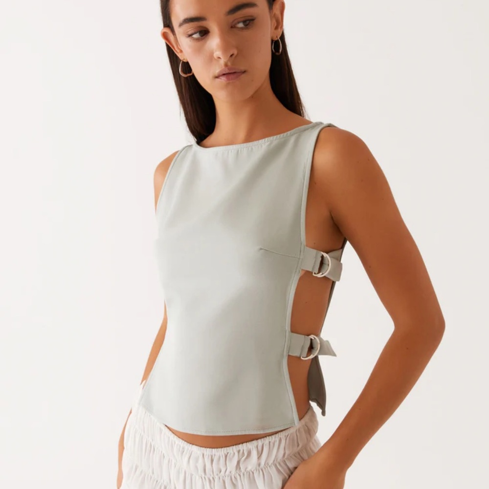Peppermayo - Cherish You Buckle Top - Sage